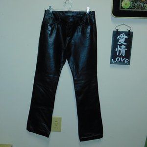 NWOT VTG Y2K Gap Bootcut Lined Leather Pants